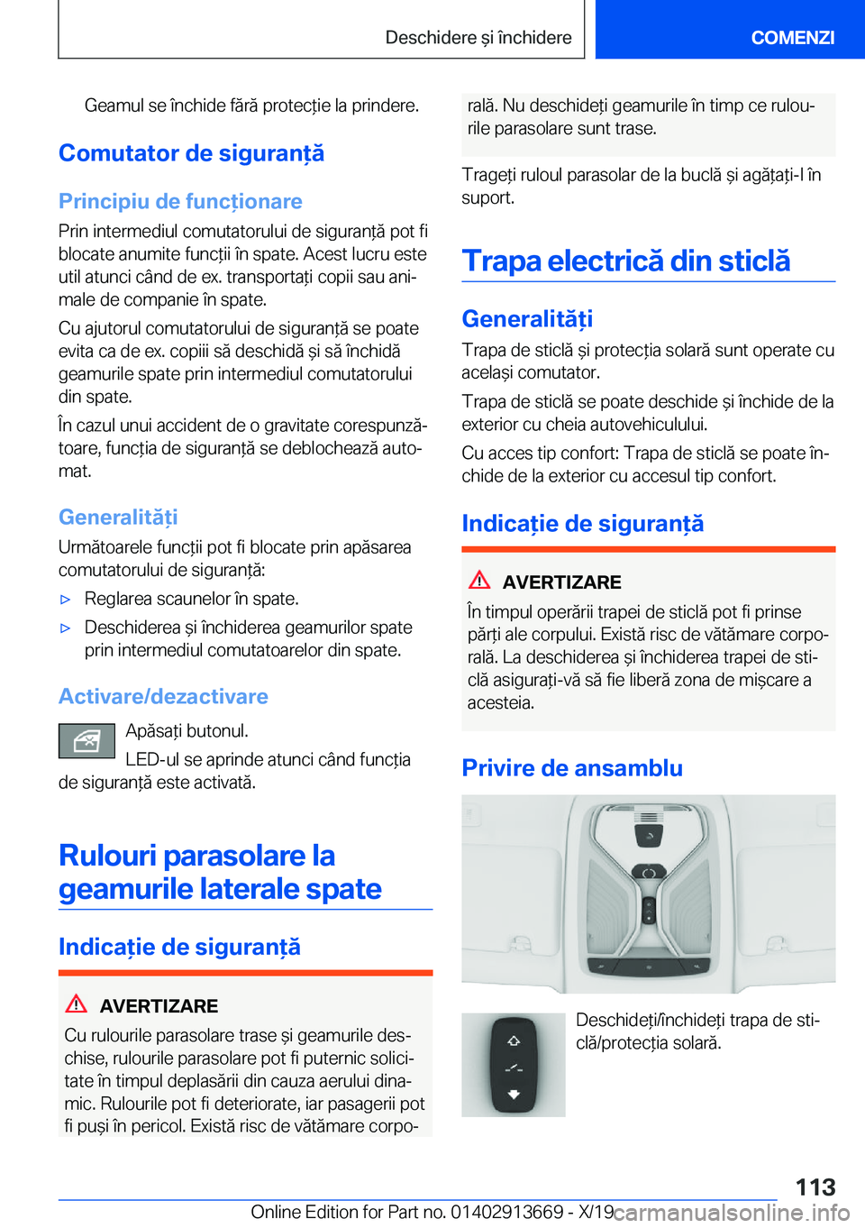 BMW X5 2020  Ghiduri De Utilizare (in Romanian) �G�e�a�m�u�l��s�e��