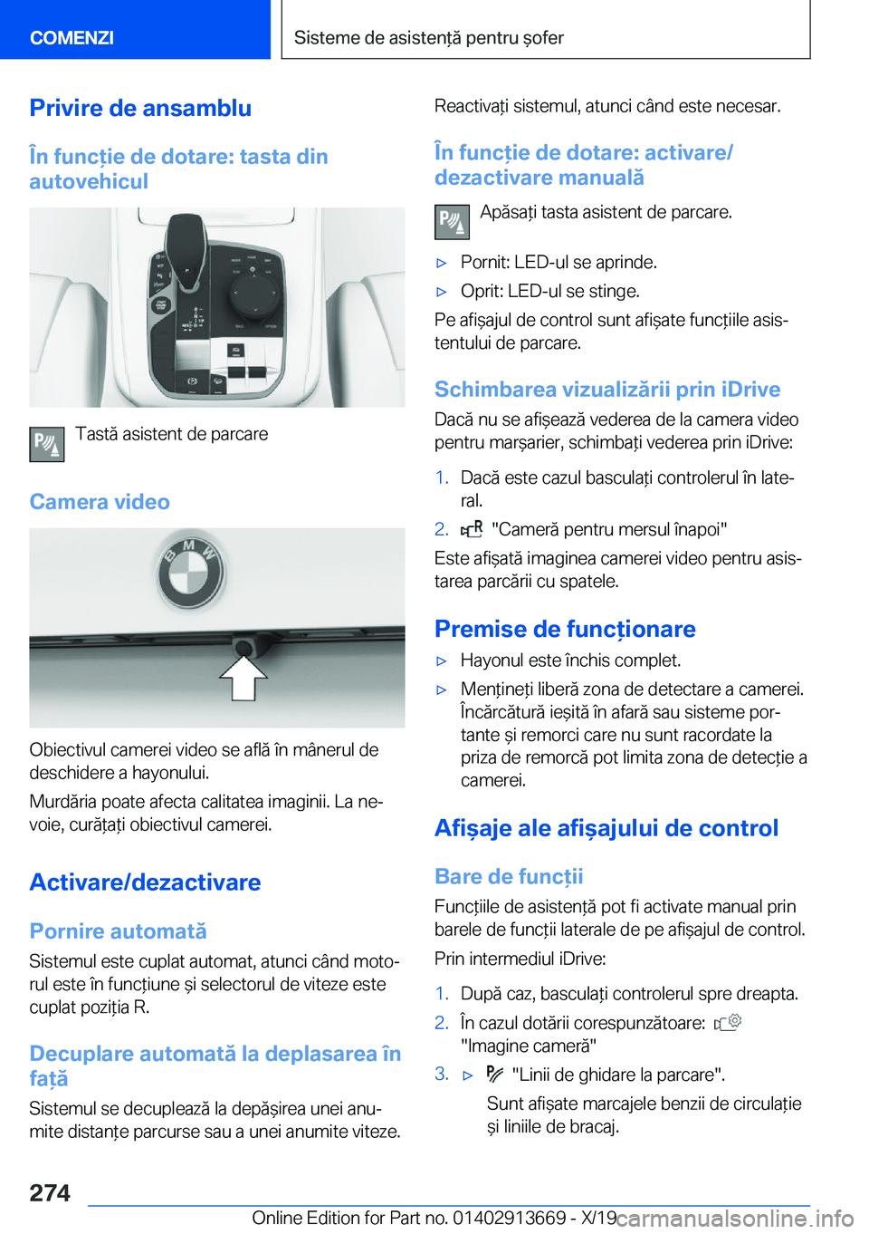 BMW X5 2020  Ghiduri De Utilizare (in Romanian) �P�r�i�v�i�r�e��d�e��a�n�s�a�m�b�l�u
�
