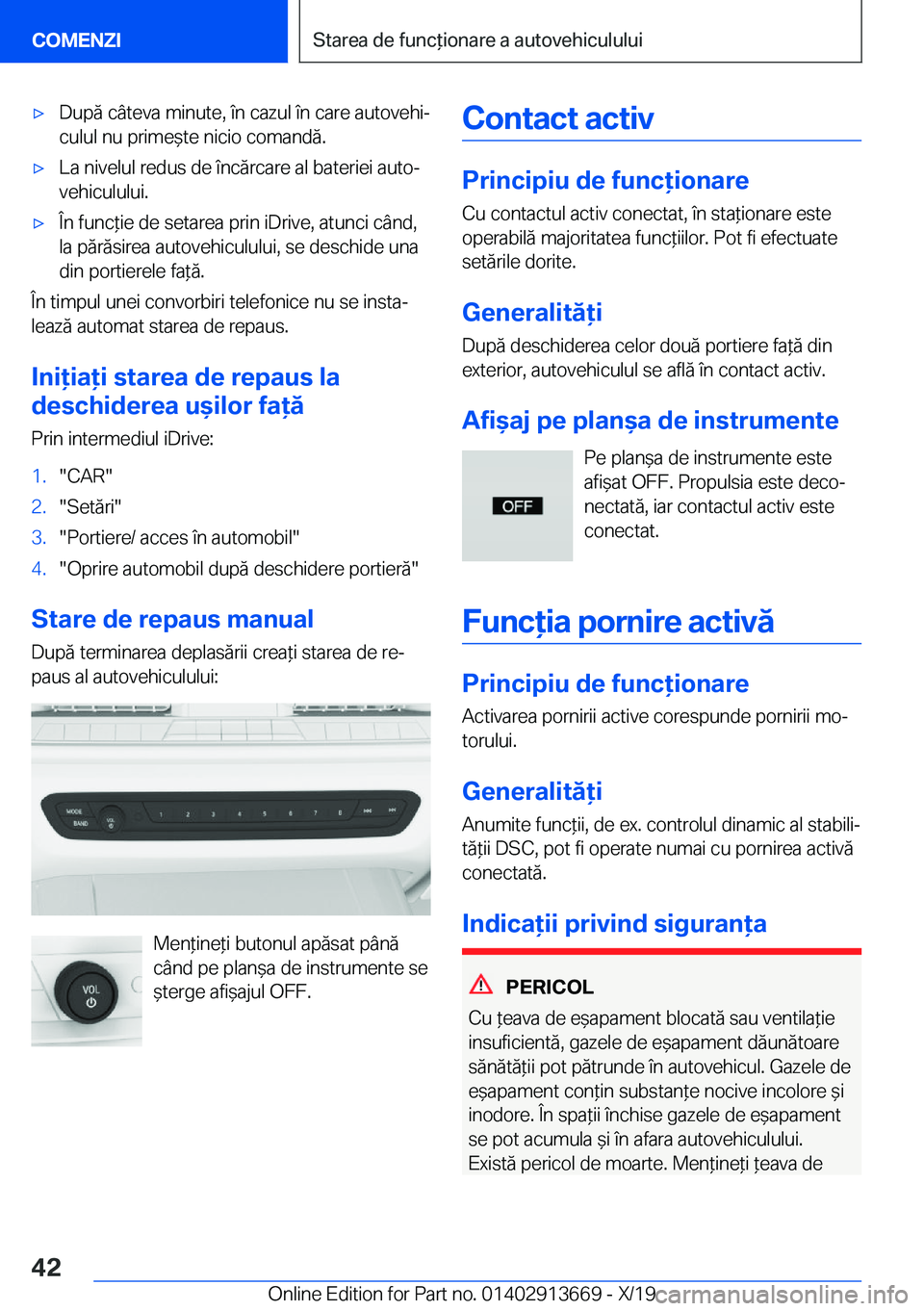BMW X5 2020  Ghiduri De Utilizare (in Romanian) 'x�D�u�p�ă��c�