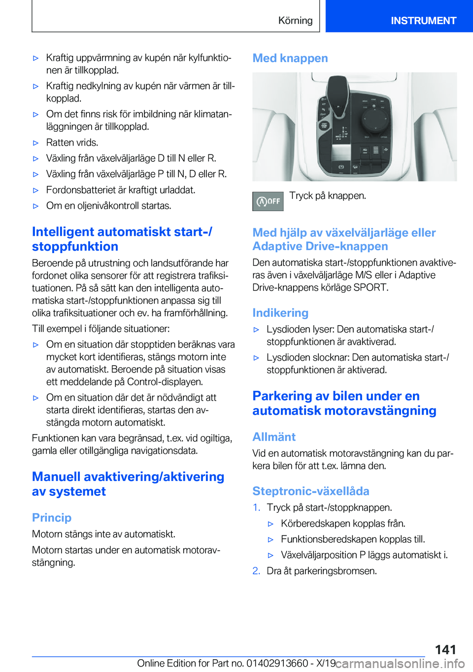BMW X5 2020  InstruktionsbÖcker (in Swedish) 'x�K�r�a�f�t�i�g��u�p�p�v�ä�r�m�n�i�n�g��a�v��k�u�p�