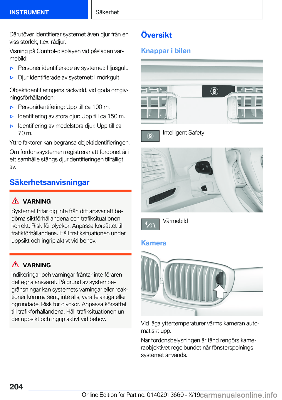 BMW X5 2020  InstruktionsbÖcker (in Swedish) �D�ä�r�u�t�