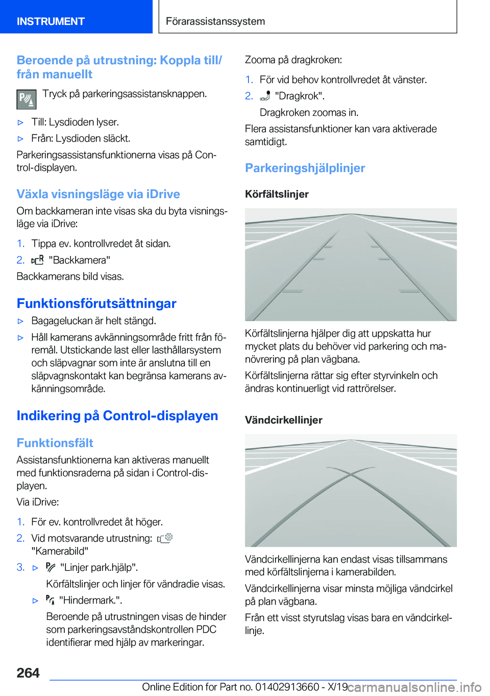 BMW X5 2020  InstruktionsbÖcker (in Swedish) �B�e�r�o�e�n�d�e��p�å��u�t�r�u�s�t�n�i�n�g�:��K�o�p�p�l�a��t�i�l�l�/
�f�r�å�n��m�a�n�u�e�l�l�t
�T�r�y�c�k��p�å��p�a�r�k�e�r�i�n�g�s�a�s�s�i�s�t�a�n�s�k�n�a�p�p�e�n�.'x�T�i�l�l�:��L�y�s�