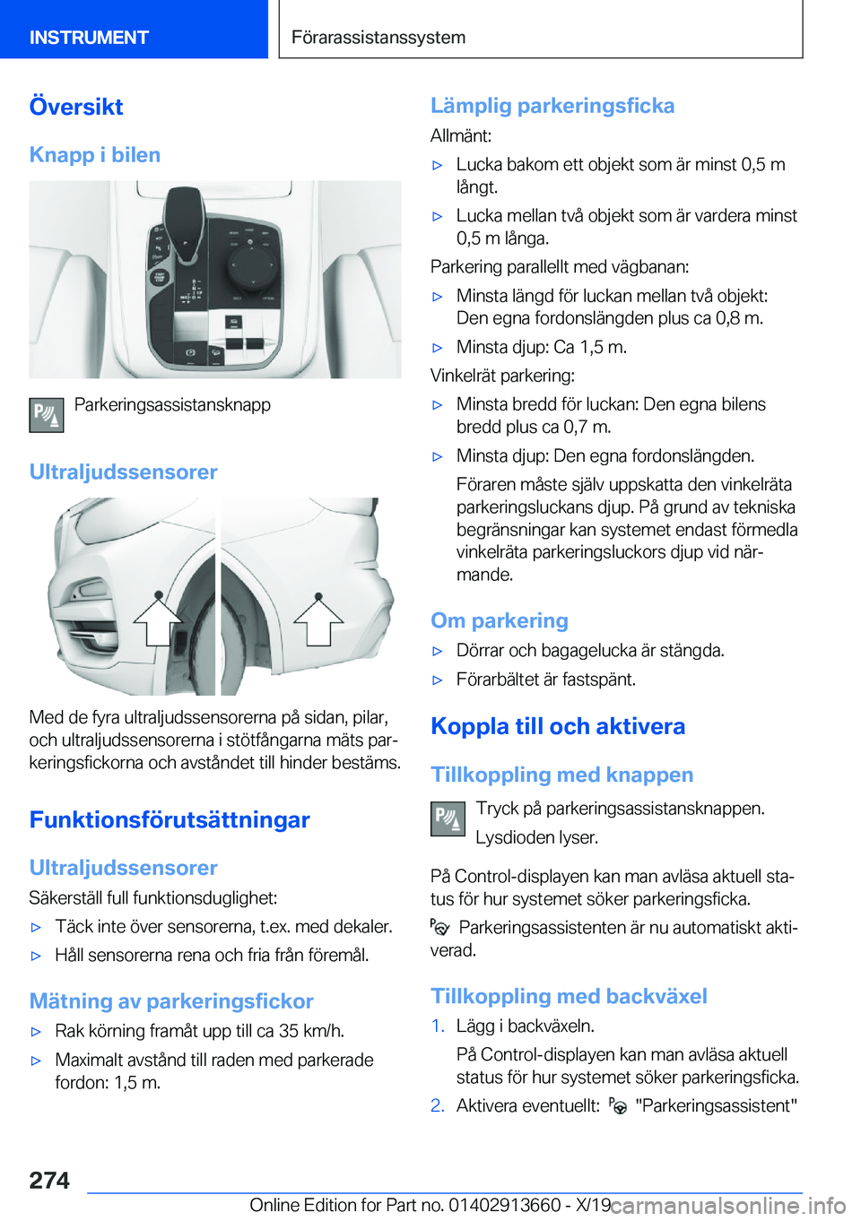 BMW X5 2020  InstruktionsbÖcker (in Swedish) �