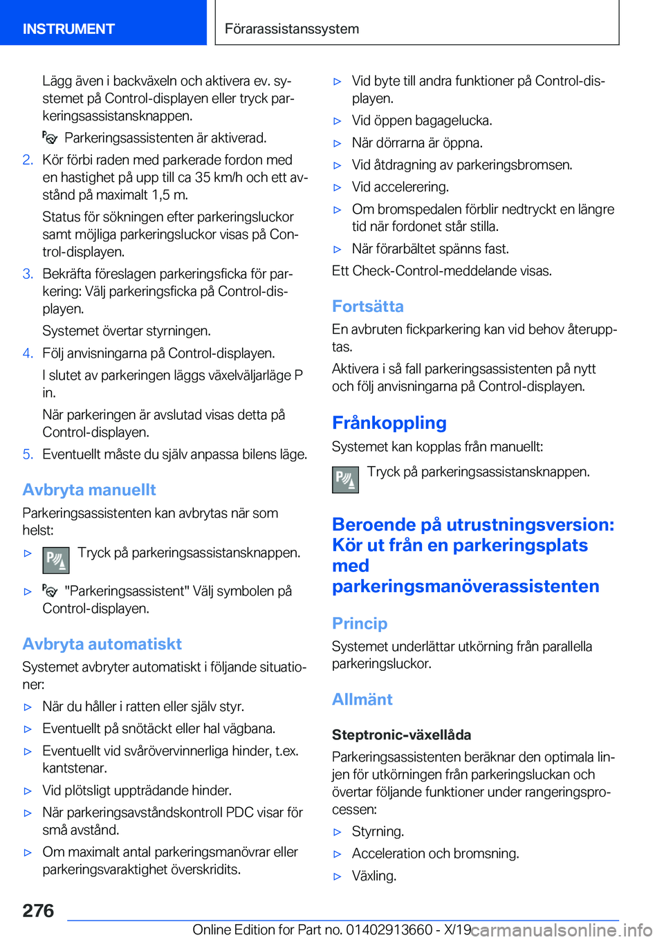 BMW X5 2020  InstruktionsbÖcker (in Swedish) �L�ä�g�g��ä�v�e�n��i��b�a�c�k�v�ä�x�e�l�n��o�c�h��a�k�t�i�v�e�r�a��e�v�.��s�yj�s�t�e�m�e�t��p�å��C�o�n�t�r�o�l�-�d�i�s�p�l�a�y�e�n��e�l�l�e�r��t�r�y�c�k��p�a�rj
�k�e�r�i�n�g�s�a�s�s�