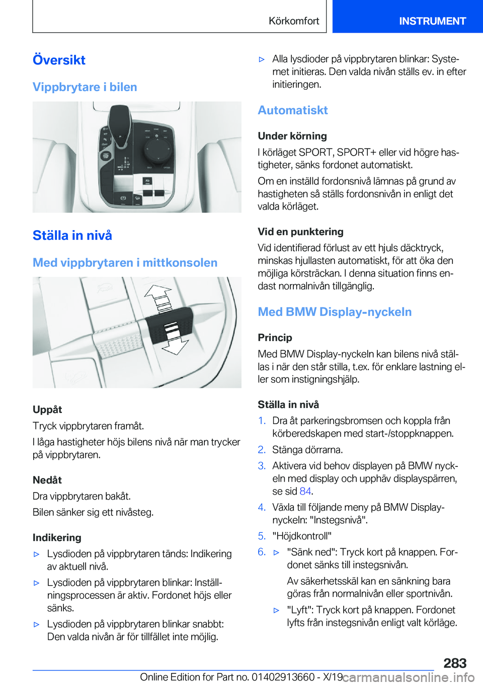 BMW X5 2020  InstruktionsbÖcker (in Swedish) �