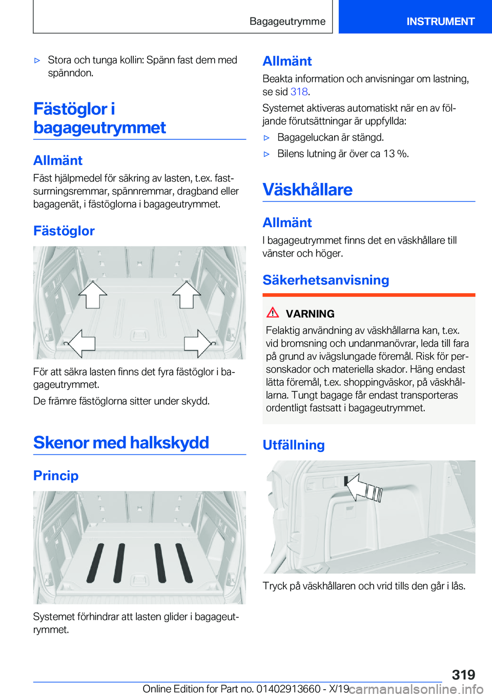 BMW X5 2020  InstruktionsbÖcker (in Swedish) 'x�S�t�o�r�a��o�c�h��t�u�n�g�a��k�o�l�l�i�n�:��S�p�ä�n�n��f�a�s�t��d�e�m��m�e�d�s�p�ä�n�n�d�o�n�.
�F�ä�s�t�