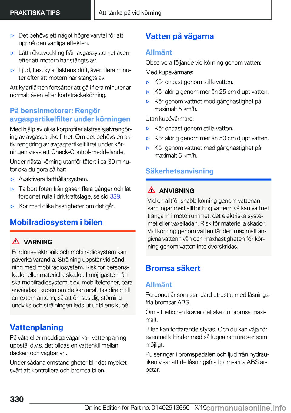BMW X5 2020  InstruktionsbÖcker (in Swedish) 'x�D�e�t��b�e�h�