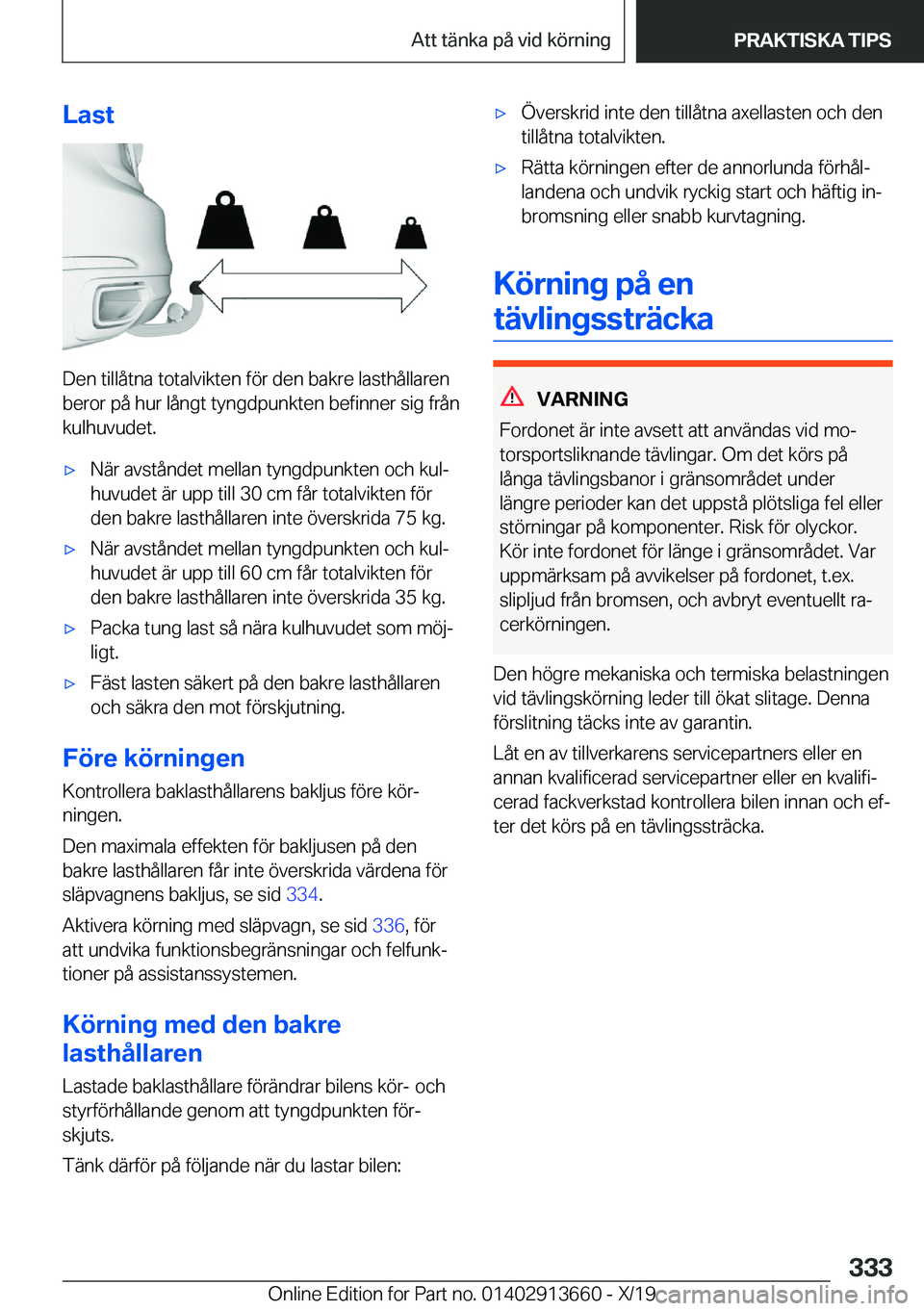 BMW X5 2020  InstruktionsbÖcker (in Swedish) �L�a�s�t
�D�e�n��t�i�l�l�å�t�n�a��t�o�t�a�l�v�i�k�t�e�n��f�