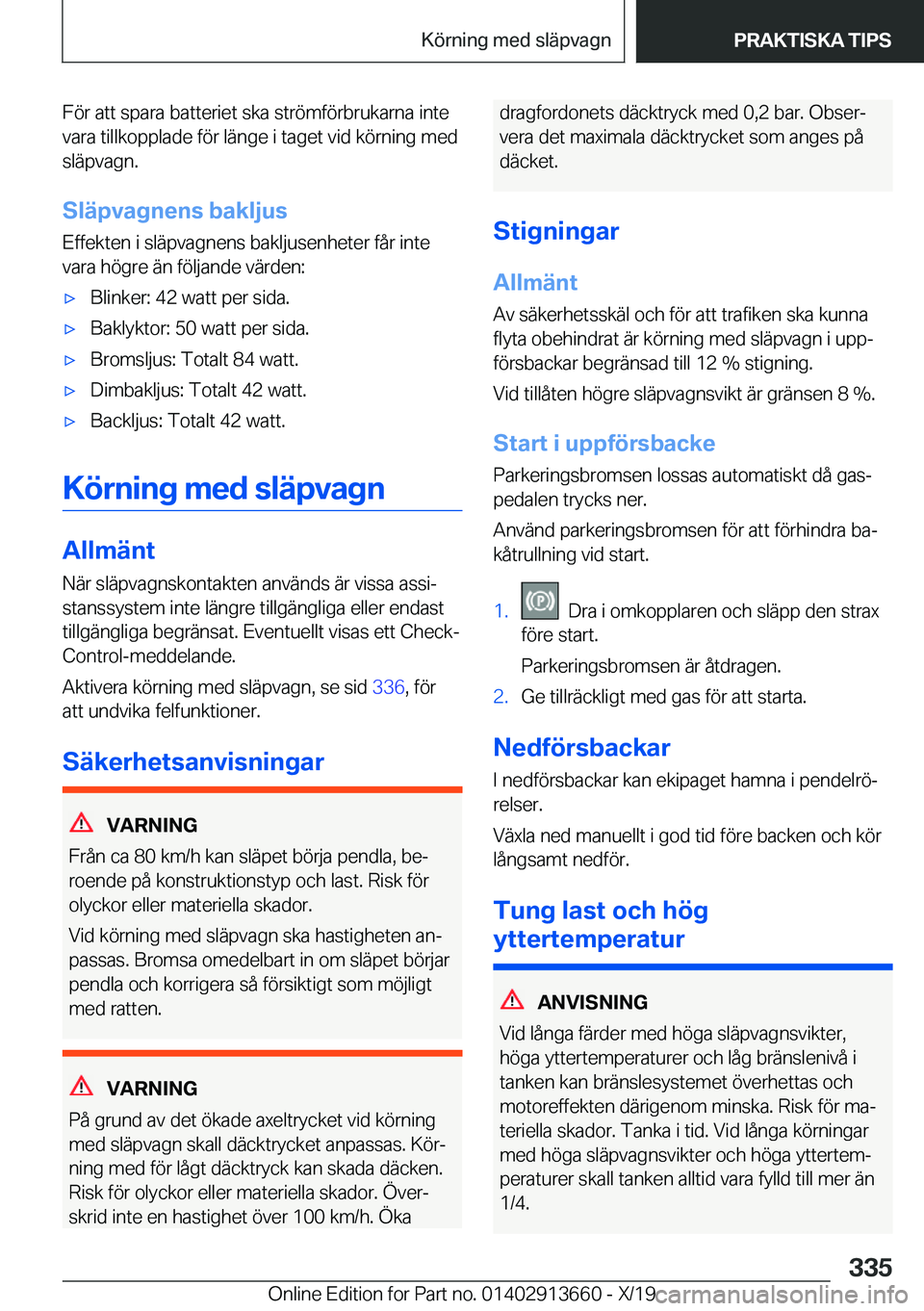 BMW X5 2020  InstruktionsbÖcker (in Swedish) �F�