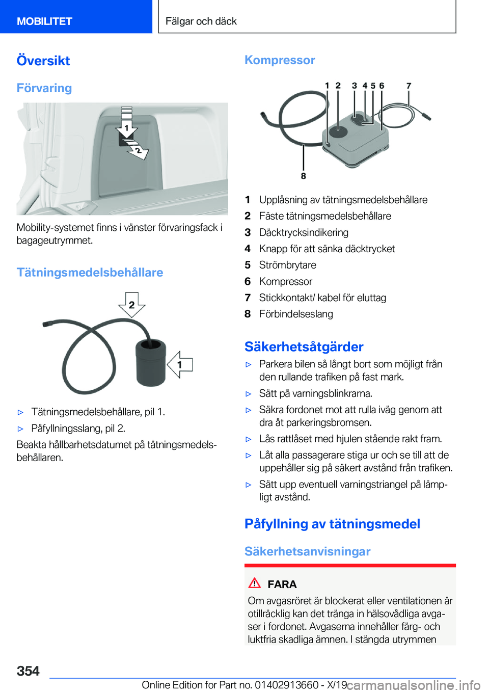 BMW X5 2020  InstruktionsbÖcker (in Swedish) �