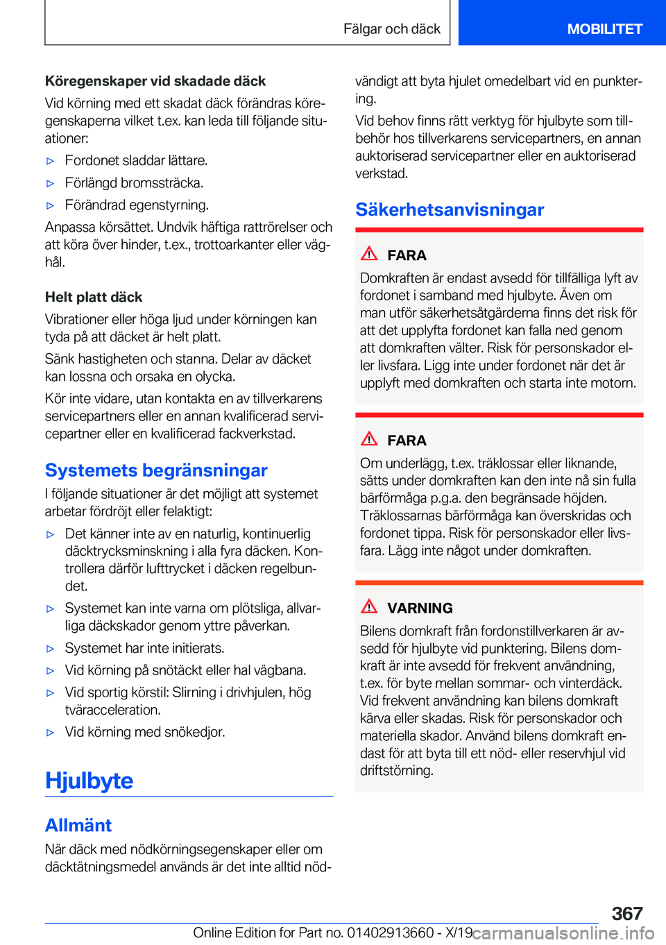 BMW X5 2020  InstruktionsbÖcker (in Swedish) �K�