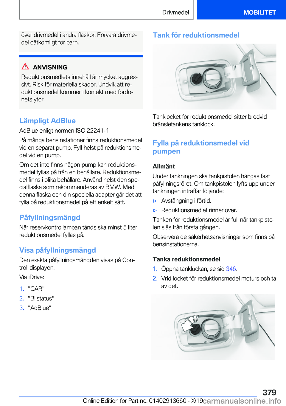 BMW X5 2020  InstruktionsbÖcker (in Swedish) �