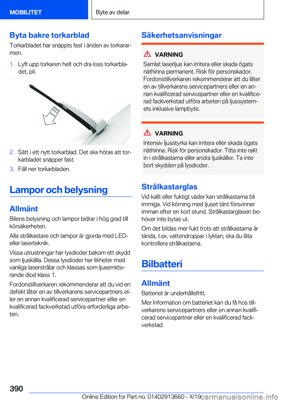 BMW X5 2020  InstruktionsbÖcker (in Swedish) �B�y�t�a��b�a�k�r�e��t�o�r�k�a�r�b�l�a�d�T�o�r�k�a�r�b�l�a�d�e�t��h�a�r��s�n�ä�p�p�t�s��f�a�s�t��i��ä�n�d�e�n��a�v��t�o�r�k�a�r�a�rj
�m�e�n�.�1�.�L�y�f�t��u�p�p��t�o�r�k�a�r�e�n��h�e�l�