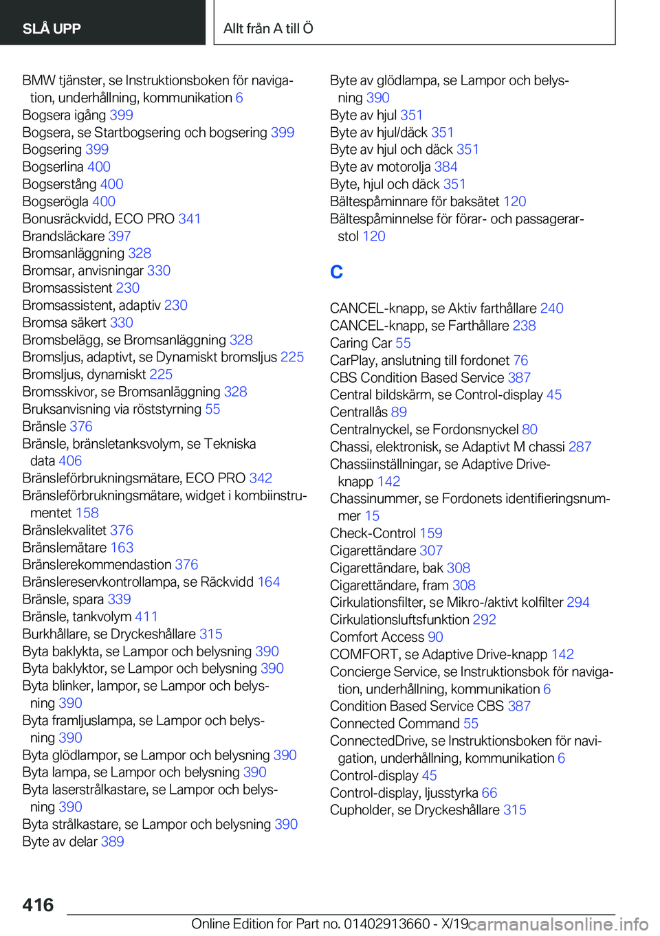 BMW X5 2020  InstruktionsbÖcker (in Swedish) �B�M�W��t�j�ä�n�s�t�e�r�,��s�e��I�n�s�t�r�u�k�t�i�o�n�s�b�o�k�e�n��f�