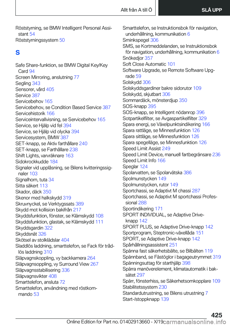 BMW X5 2020  InstruktionsbÖcker (in Swedish) �R�
