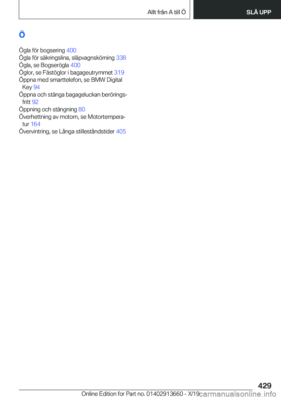 BMW X5 2020  InstruktionsbÖcker (in Swedish) �