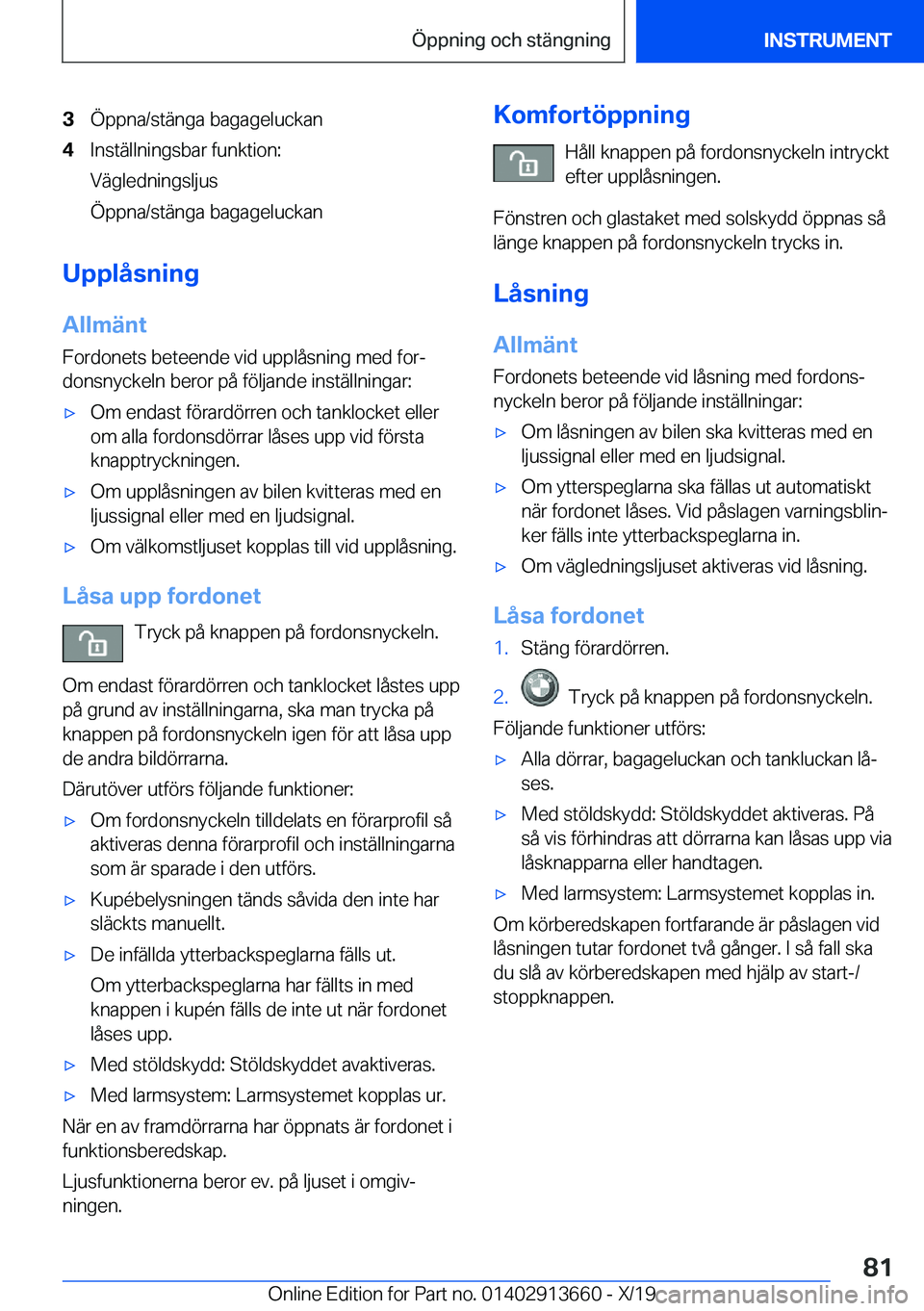 BMW X5 2020  InstruktionsbÖcker (in Swedish) �3�