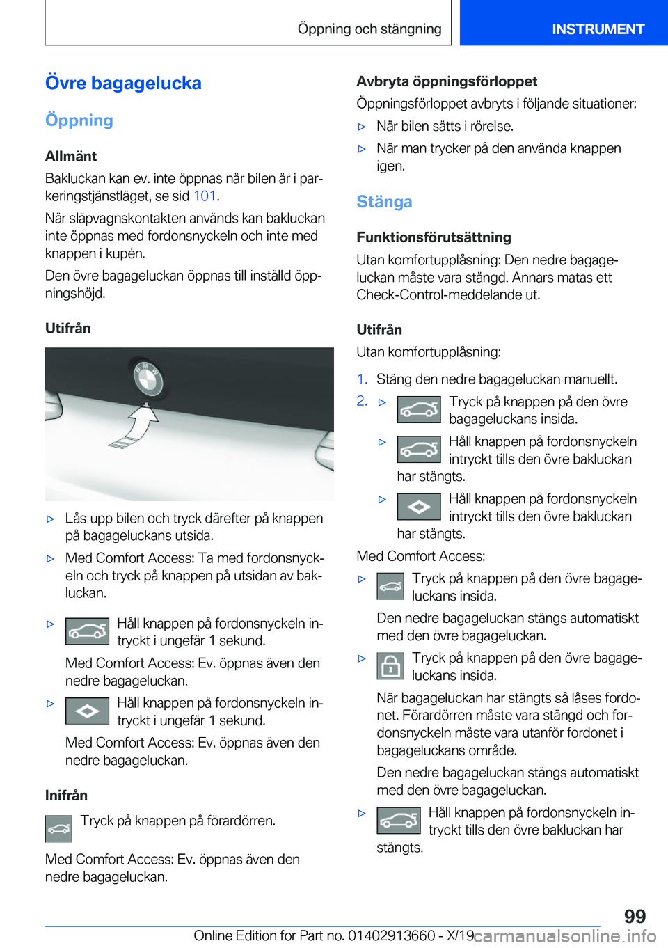 BMW X5 2020  InstruktionsbÖcker (in Swedish) �