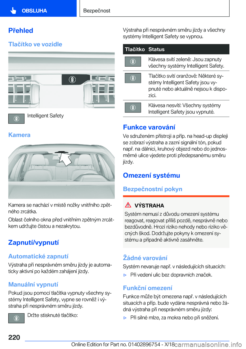 BMW X5 2019  Návod na použití (in Czech) �P�e�h�l�e�d
�T�l�a�č�