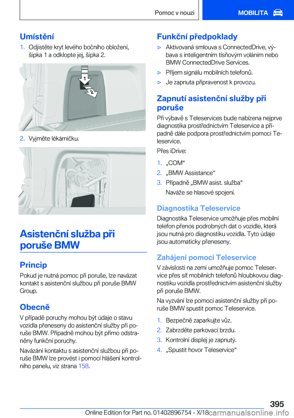 BMW X5 2019  Návod na použití (in Czech) �U�m�