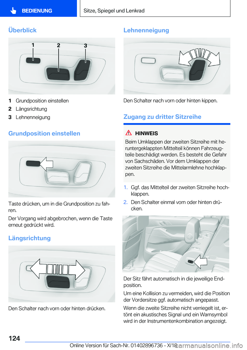 BMW X5 2019  Betriebsanleitungen (in German) �