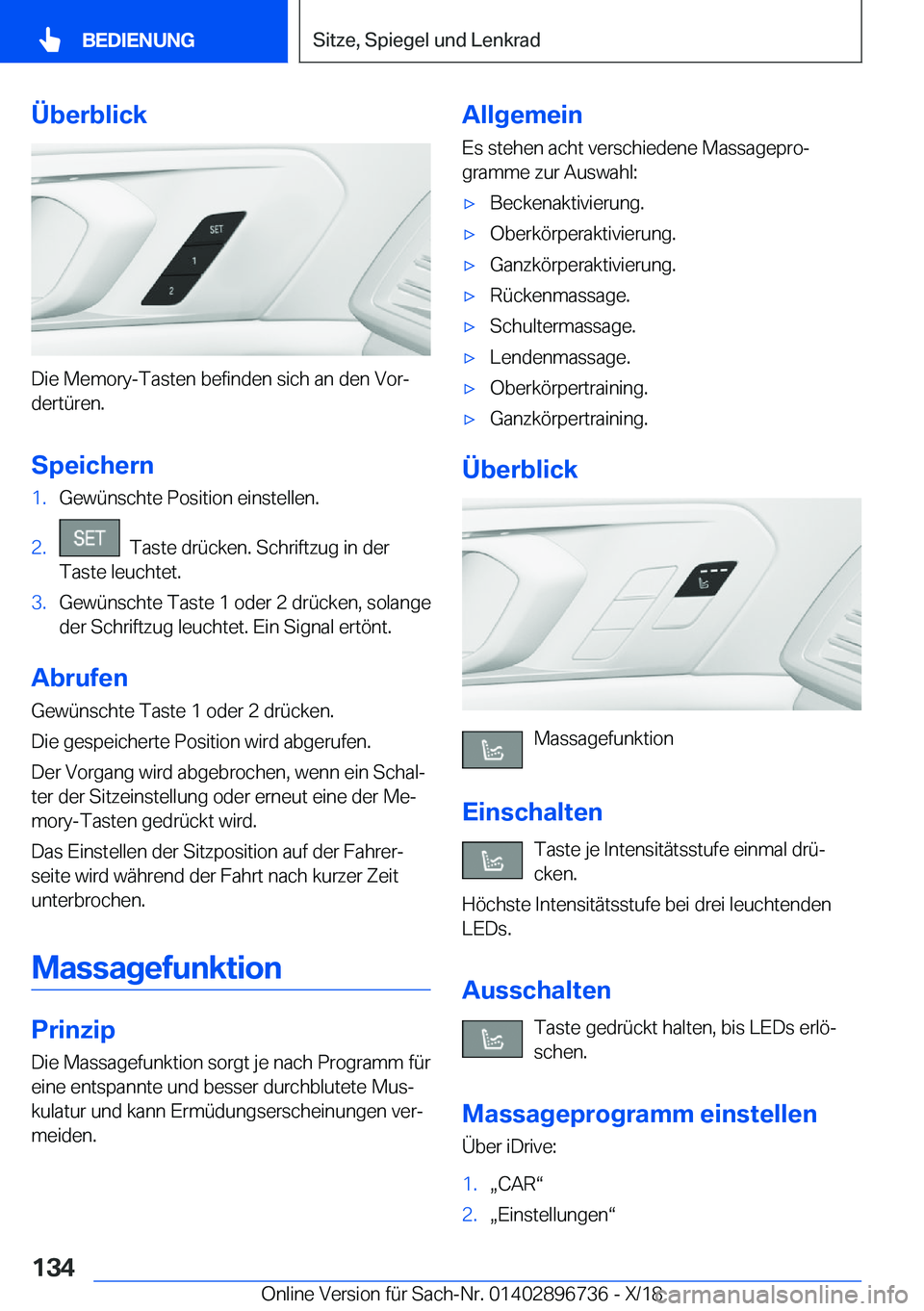 BMW X5 2019  Betriebsanleitungen (in German) �