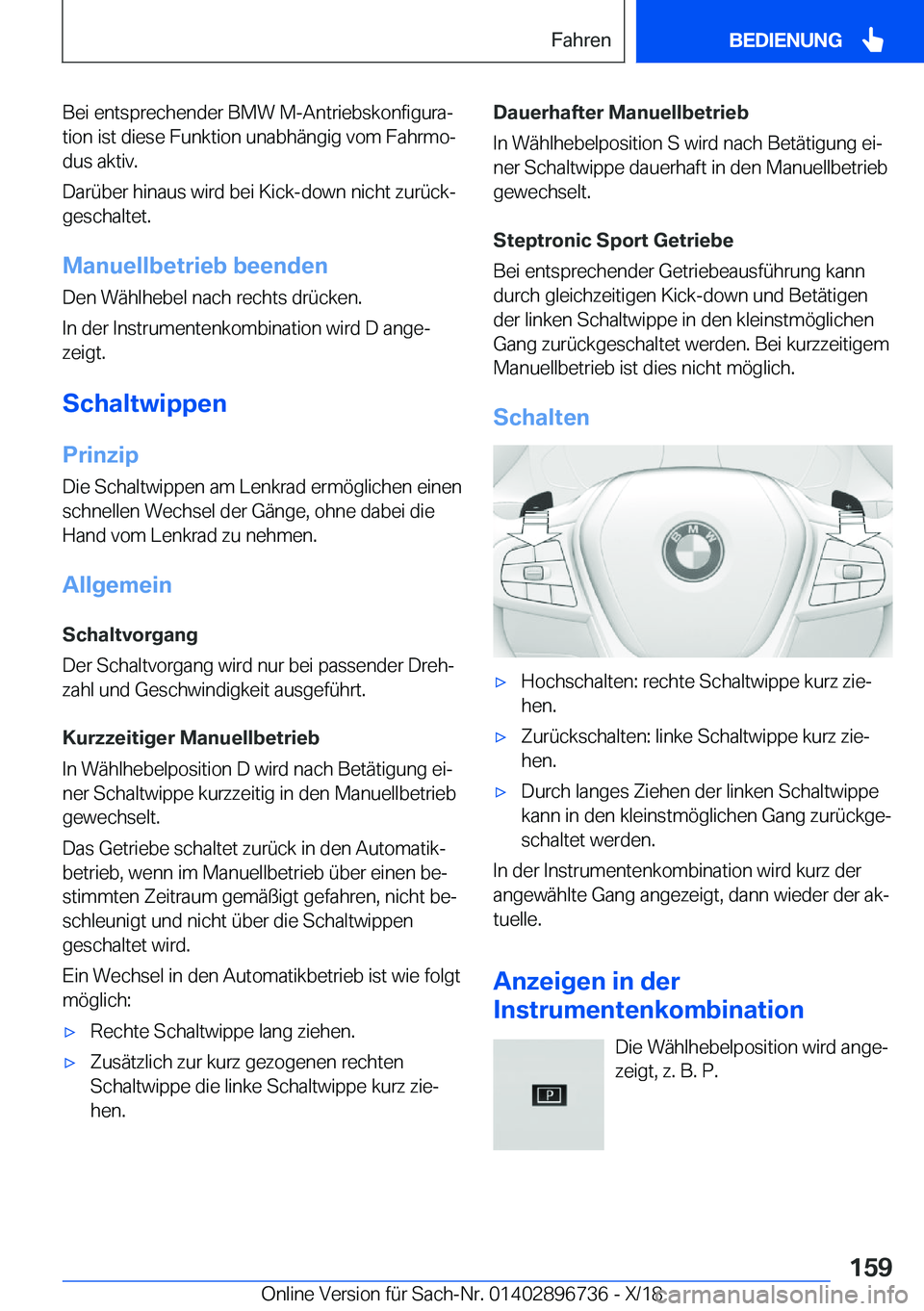 BMW X5 2019  Betriebsanleitungen (in German) �B�e�i��e�n�t�s�p�r�e�c�h�e�n�d�e�r��B�M�W��M�-�A�n�t�r�i�e�b�s�k�o�n�f�i�g�u�r�aj�t�i�o�n��i�s�t��d�i�e�s�e��F�u�n�k�t�i�o�n��u�n�a�b�h�