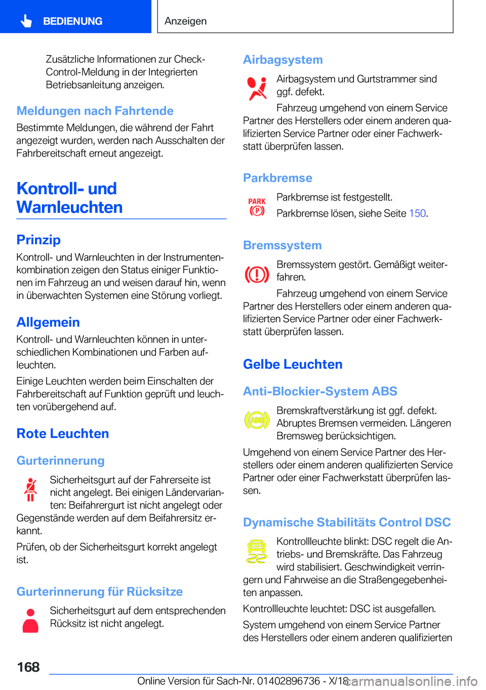 BMW X5 2019  Betriebsanleitungen (in German) �Z�u�s�