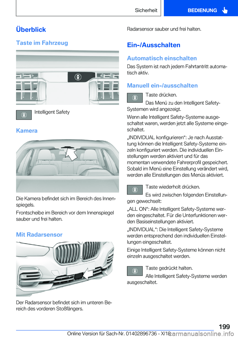 BMW X5 2019  Betriebsanleitungen (in German) �