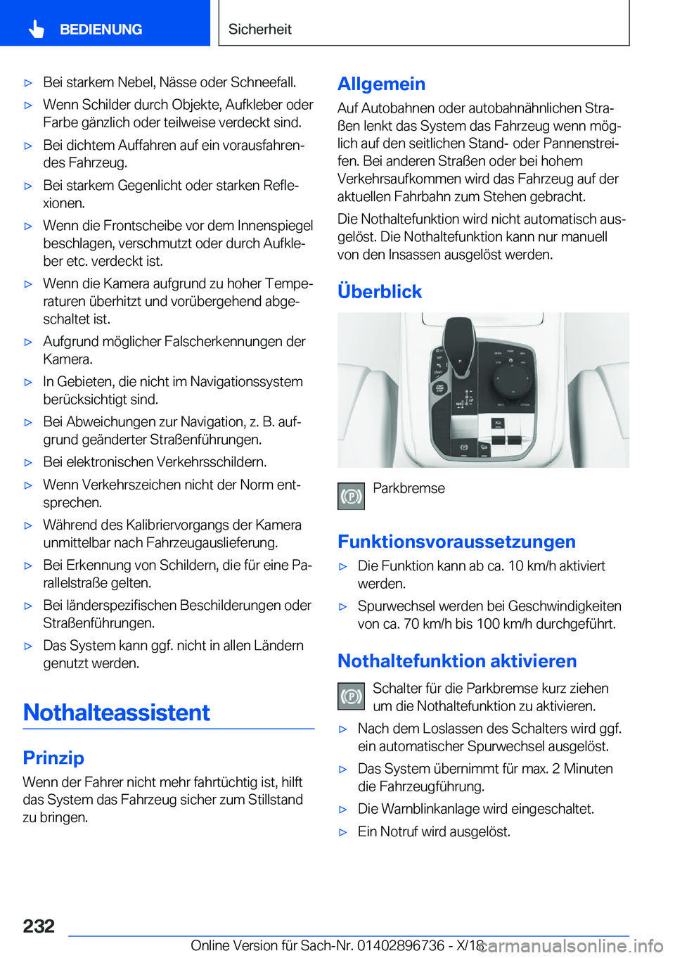 BMW X5 2019  Betriebsanleitungen (in German) x�B�e�i��s�t�a�r�k�e�m��N�e�b�e�l�,��N�