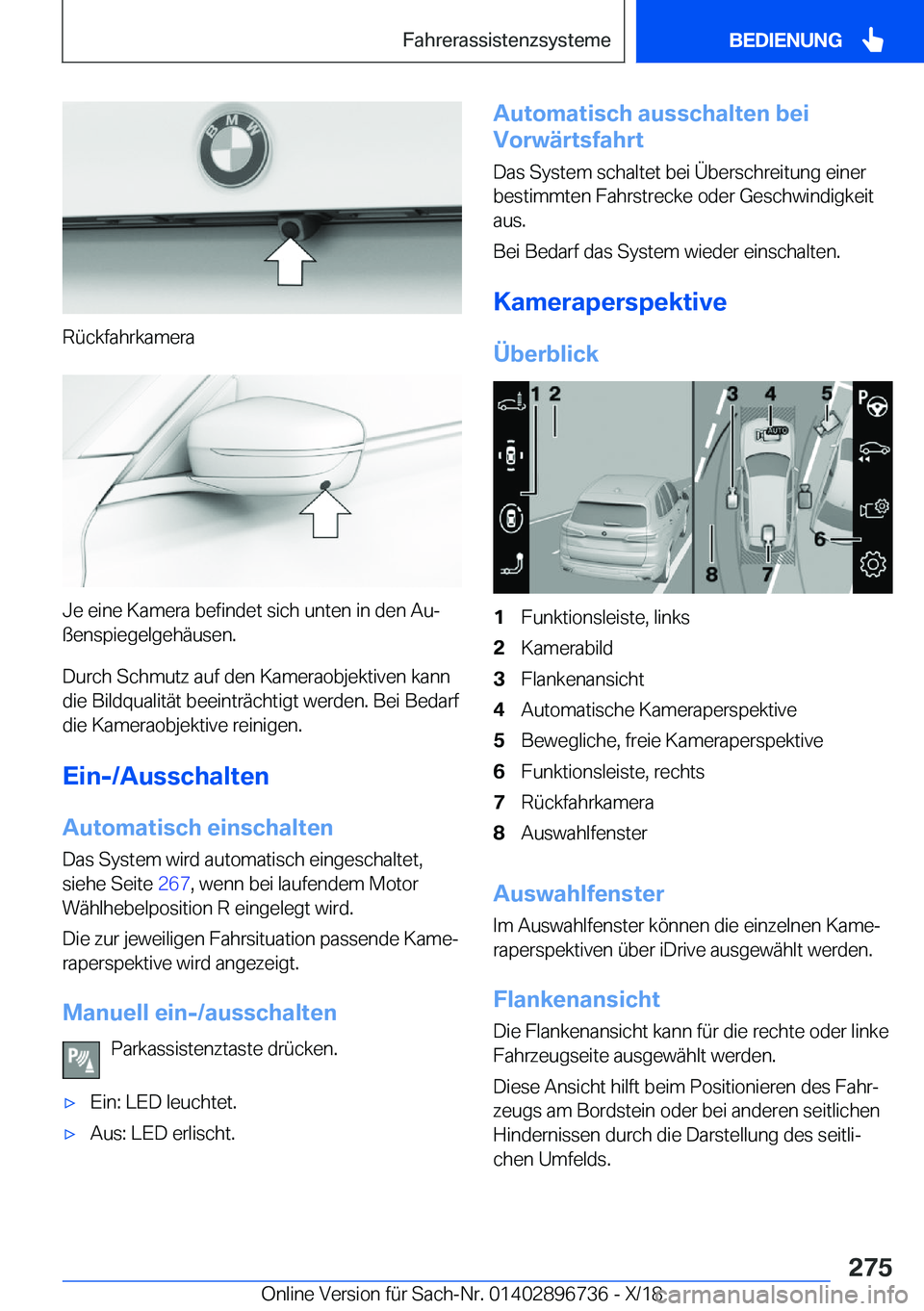 BMW X5 2019  Betriebsanleitungen (in German) �R�