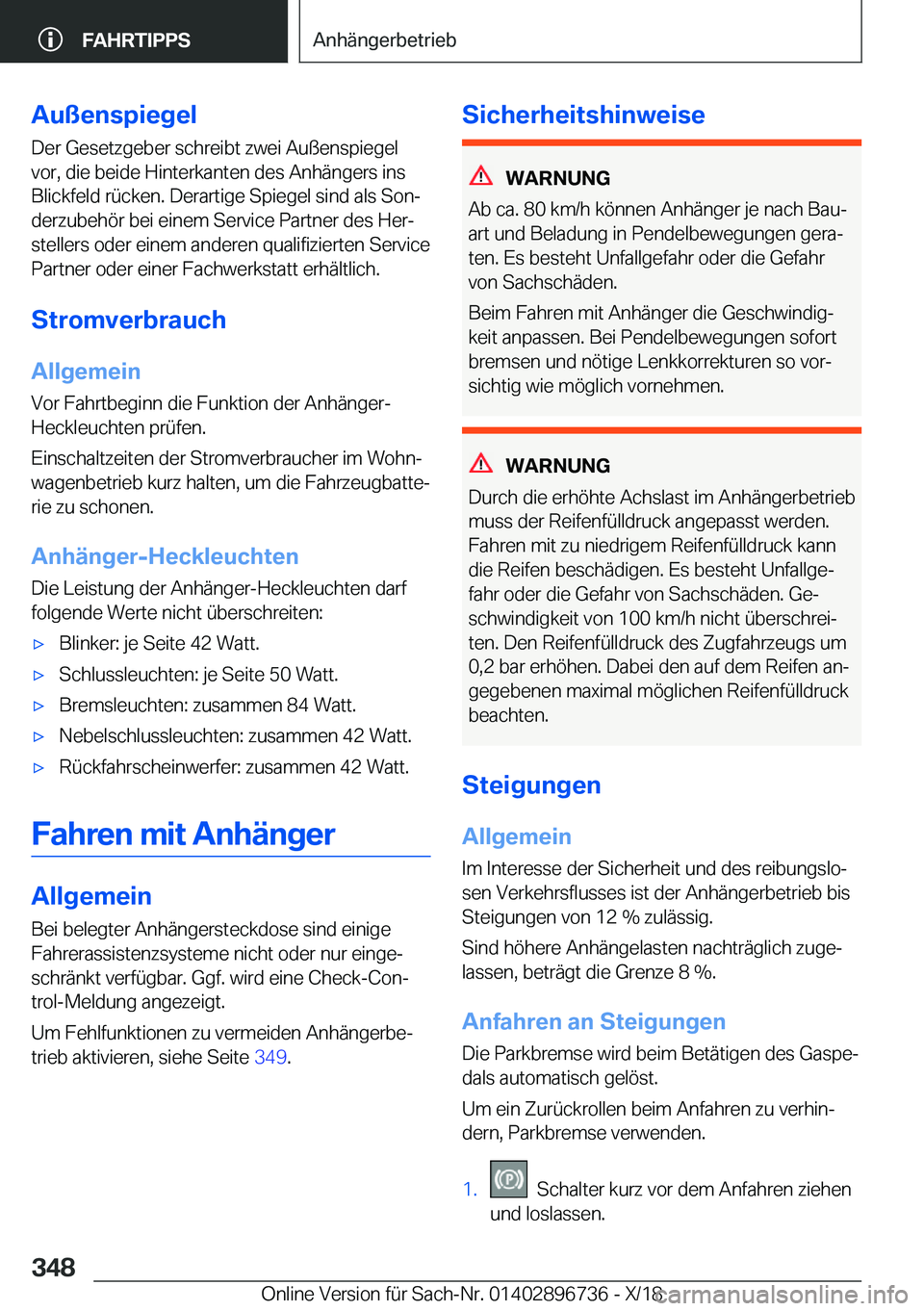 BMW X5 2019  Betriebsanleitungen (in German) �A�u�