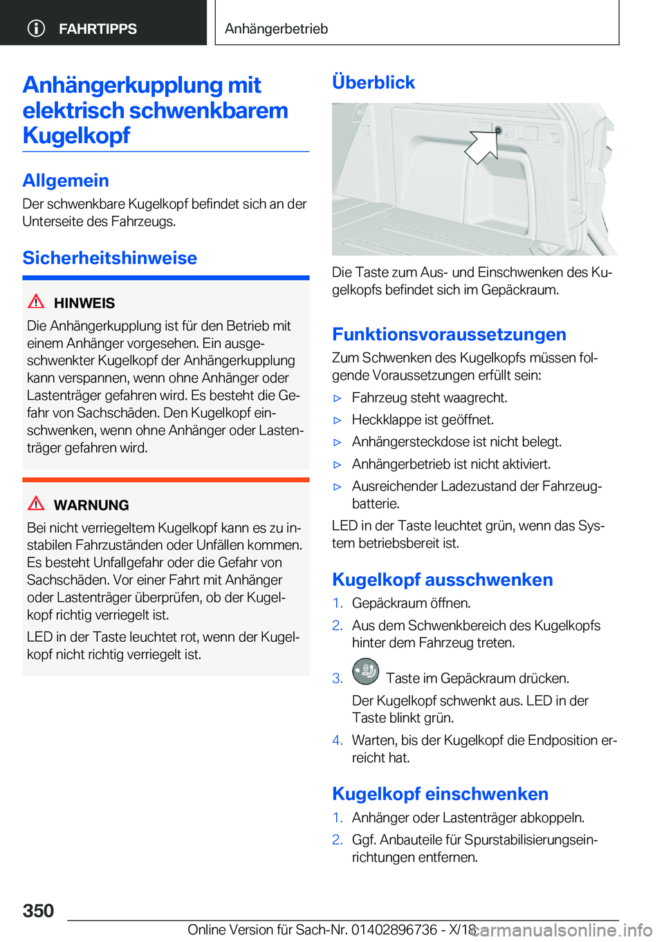 BMW X5 2019  Betriebsanleitungen (in German) �A�n�h�