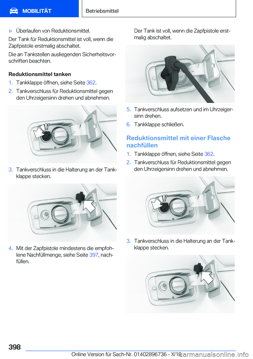 BMW X5 2019  Betriebsanleitungen (in German) x�