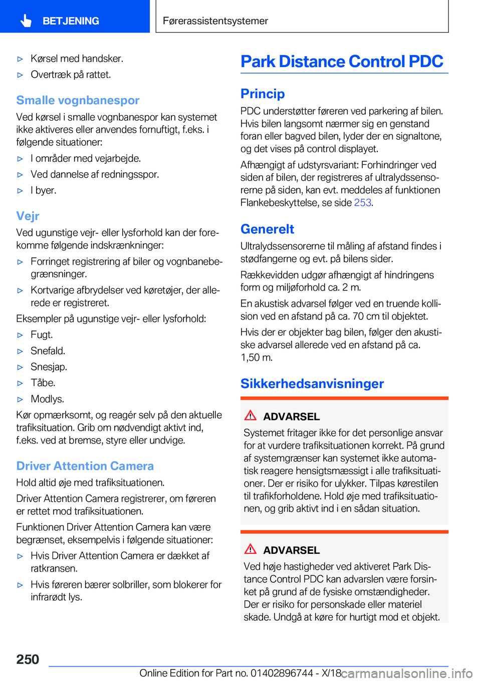 BMW X5 2019  InstruktionsbØger (in Danish) 'x�K�