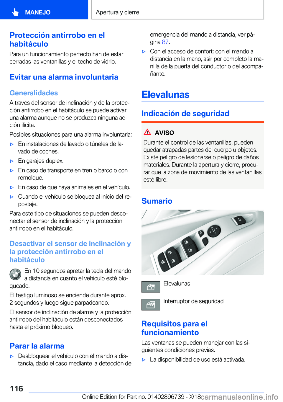 BMW X5 2019  Manuales de Empleo (in Spanish) �P�r�o�t�e�c�c�i�