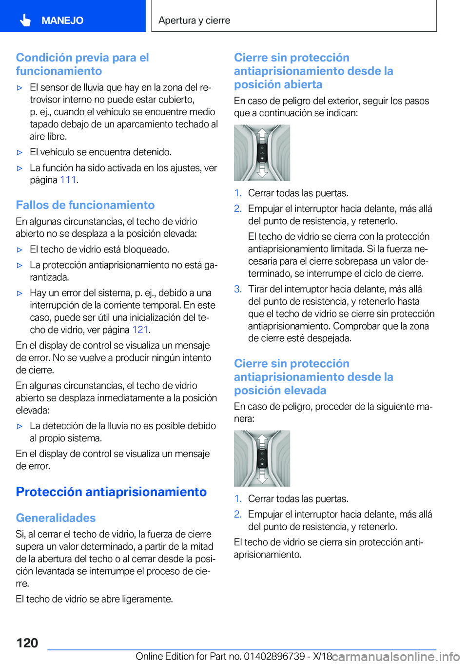 BMW X5 2019  Manuales de Empleo (in Spanish) �C�o�n�d�i�c�i�