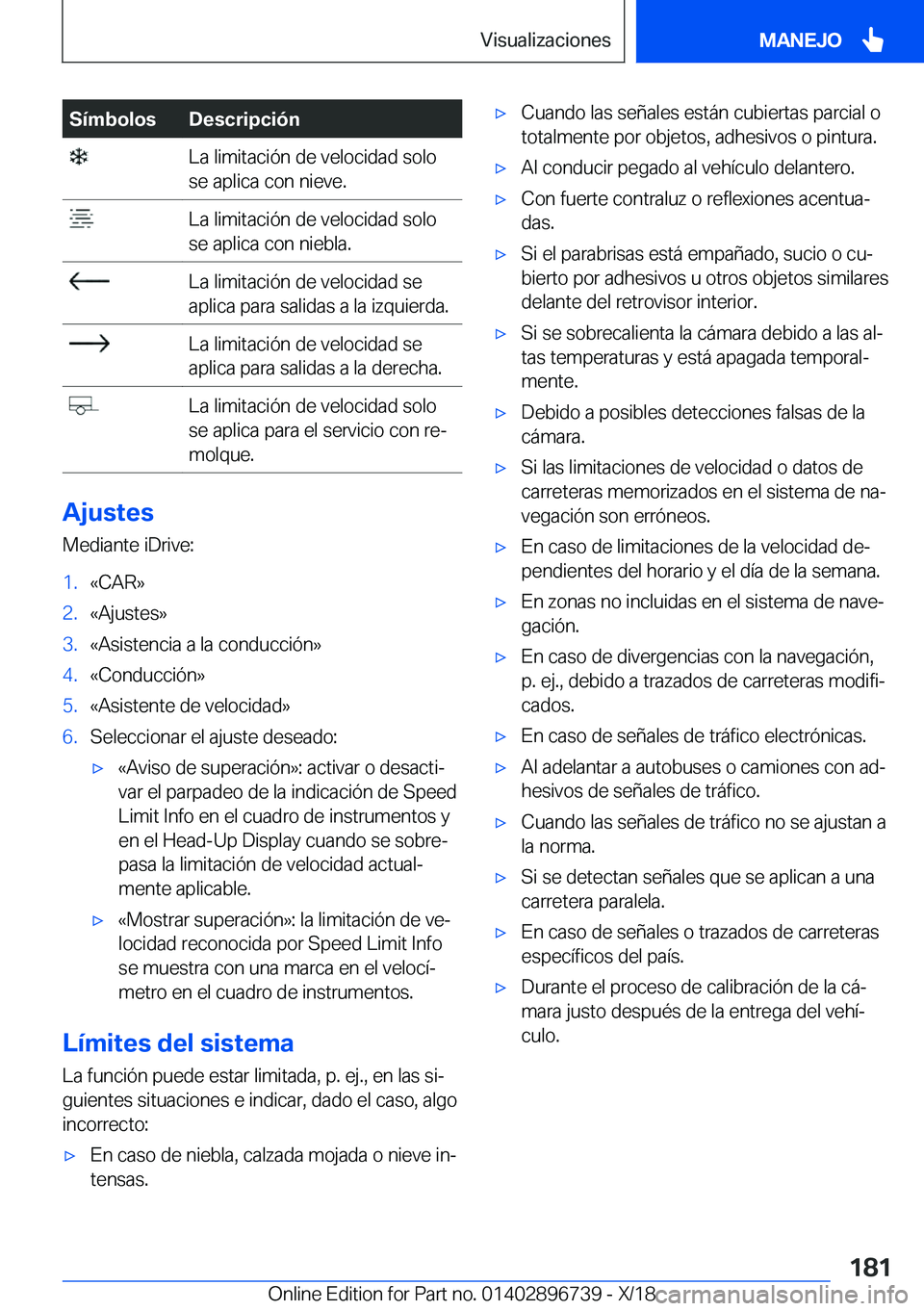 BMW X5 2019  Manuales de Empleo (in Spanish) �S�