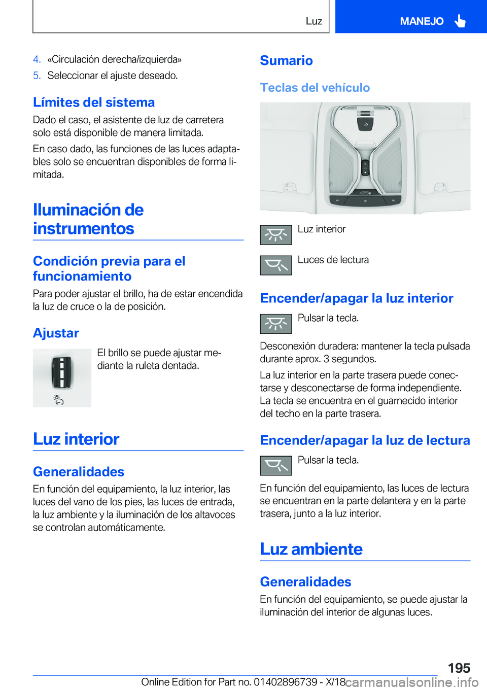 BMW X5 2019  Manuales de Empleo (in Spanish) �4�.�«�C�i�r�c�u�l�a�c�i�