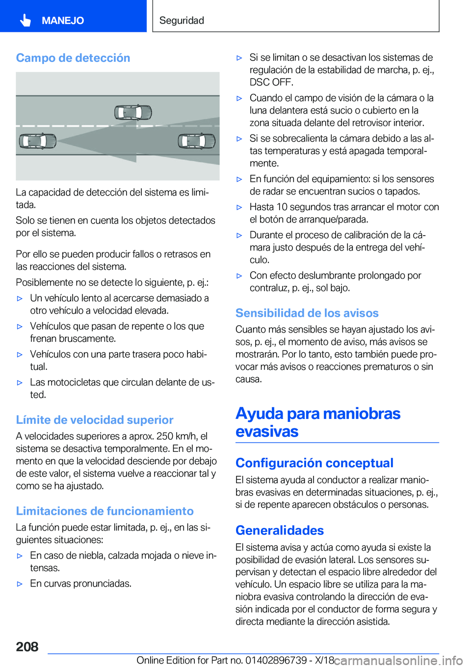 BMW X5 2019  Manuales de Empleo (in Spanish) �C�a�m�p�o��d�e��d�e�t�e�c�c�i�