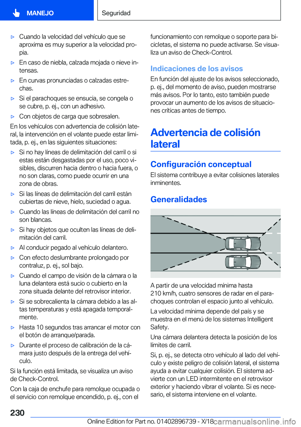 BMW X5 2019  Manuales de Empleo (in Spanish) x�C�u�a�n�d�o��l�a��v�e�l�o�c�i�d�a�d��d�e�l��v�e�h�