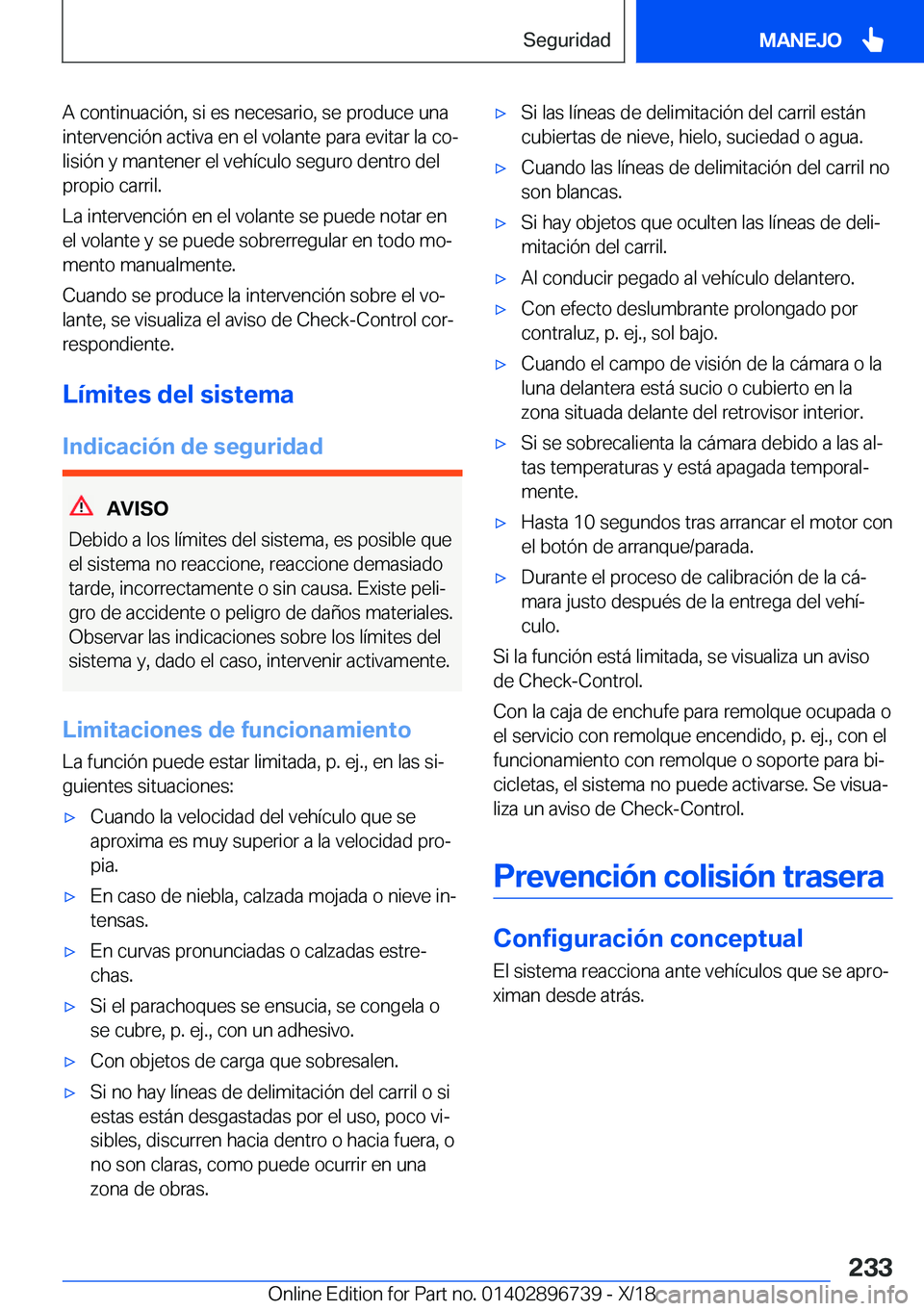 BMW X5 2019  Manuales de Empleo (in Spanish) �A��c�o�n�t�i�n�u�a�c�i�