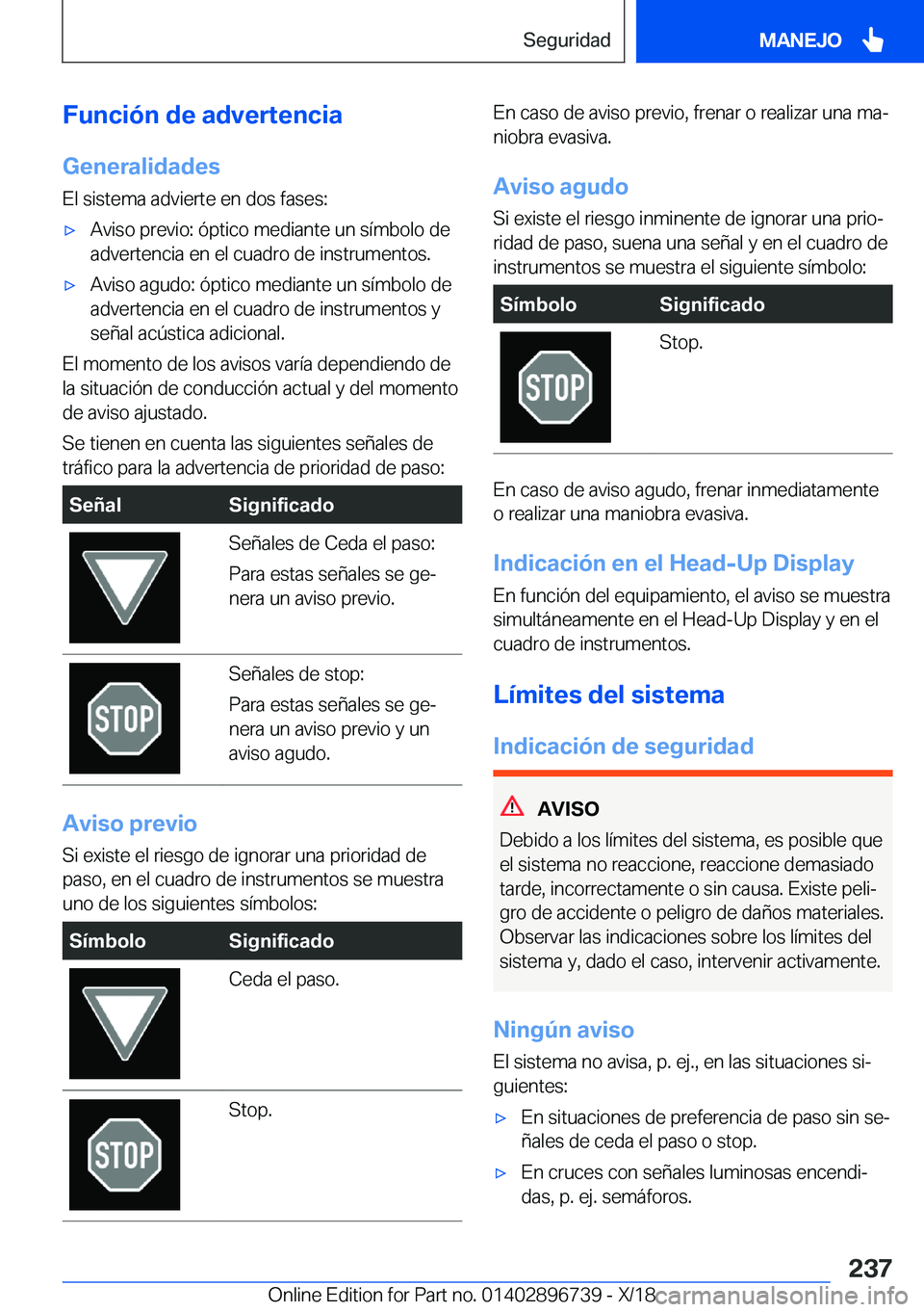 BMW X5 2019  Manuales de Empleo (in Spanish) �F�u�n�c�i�