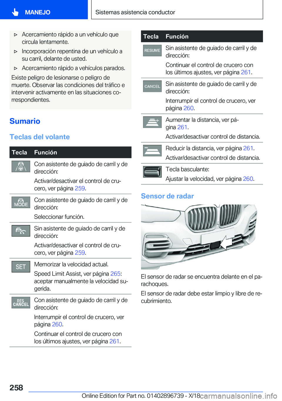 BMW X5 2019  Manuales de Empleo (in Spanish) x�A�c�e�r�c�a�m�i�e�n�t�o��r�