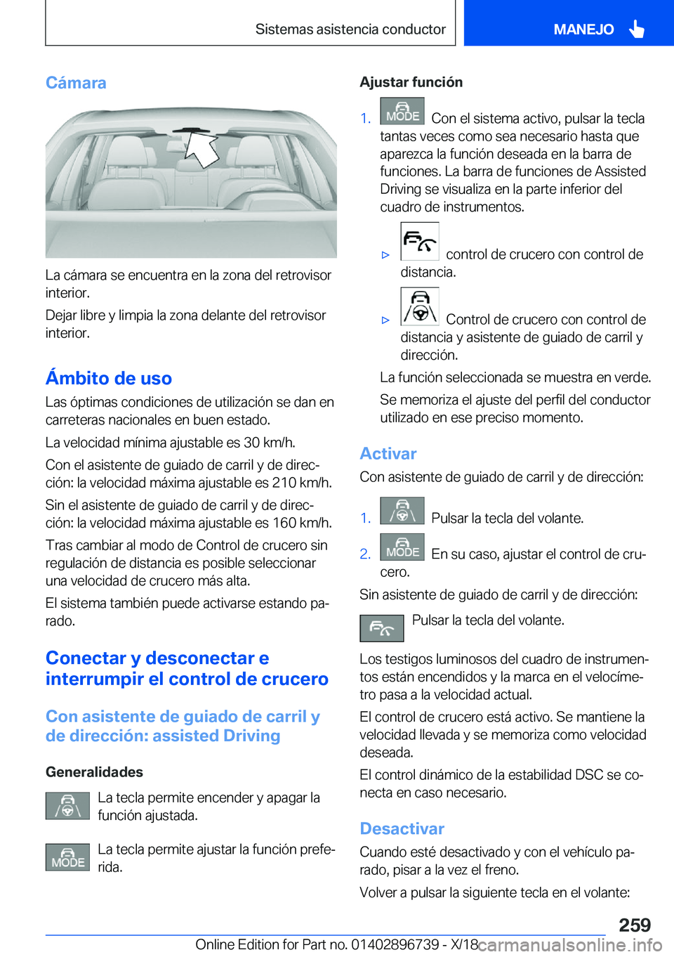 BMW X5 2019  Manuales de Empleo (in Spanish) �C�