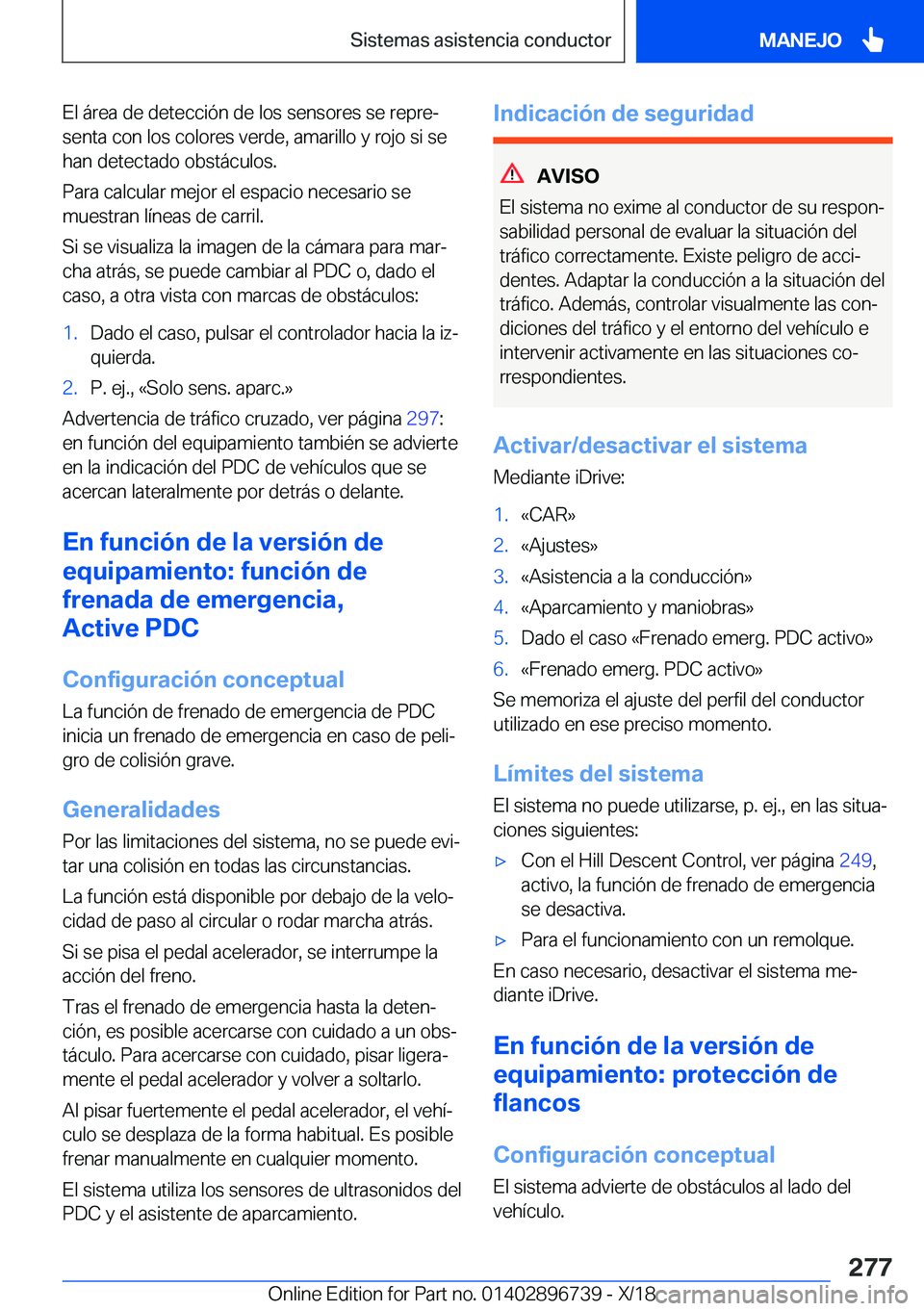 BMW X5 2019  Manuales de Empleo (in Spanish) �E�l��