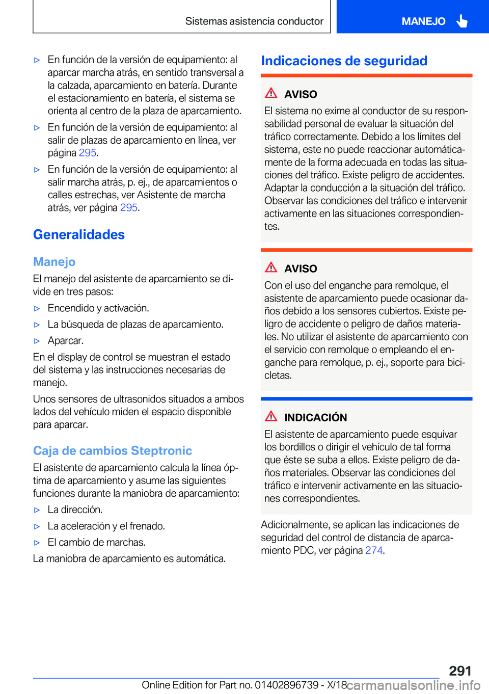BMW X5 2019  Manuales de Empleo (in Spanish) x�E�n��f�u�n�c�i�