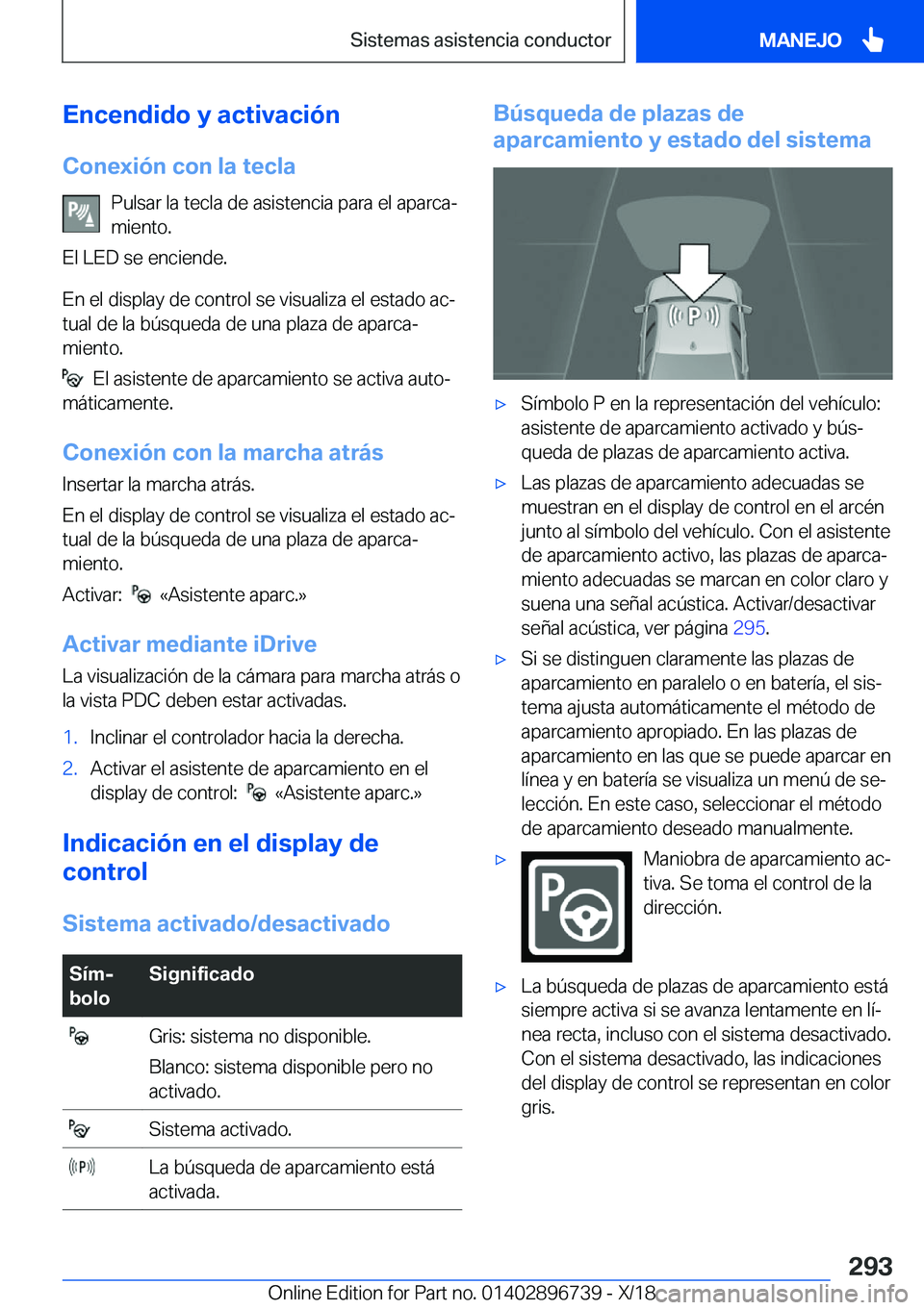 BMW X5 2019  Manuales de Empleo (in Spanish) �E�n�c�e�n�d�i�d�o��y��a�c�t�i�v�a�c�i�