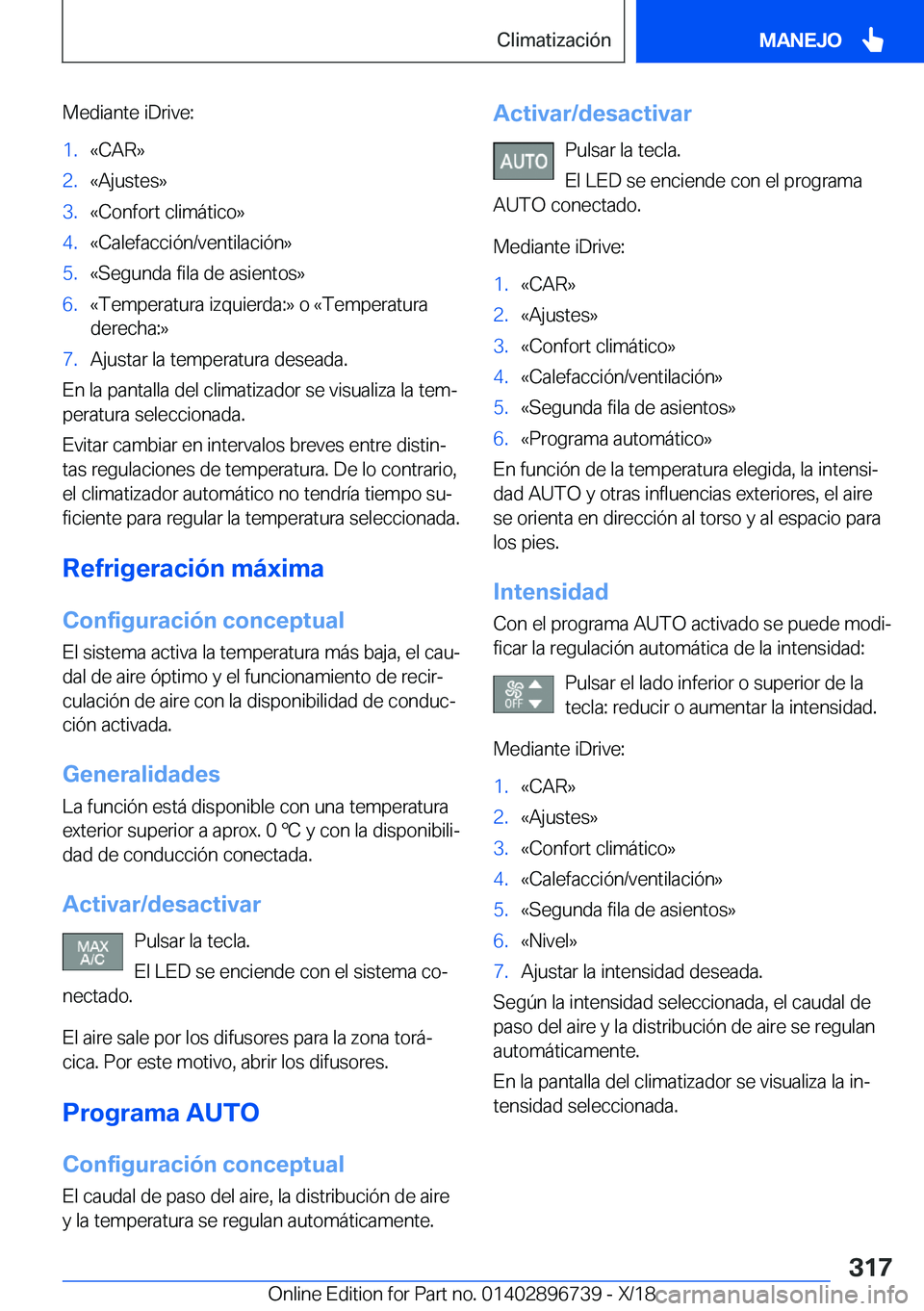 BMW X5 2019  Manuales de Empleo (in Spanish) �M�e�d�i�a�n�t�e��i�D�r�i�v�e�:�1�.�«�C�A�R�{�2�.�«�A�j�u�s�t�e�s�{�3�.�«�C�o�n�f�o�r�t��c�l�i�m�