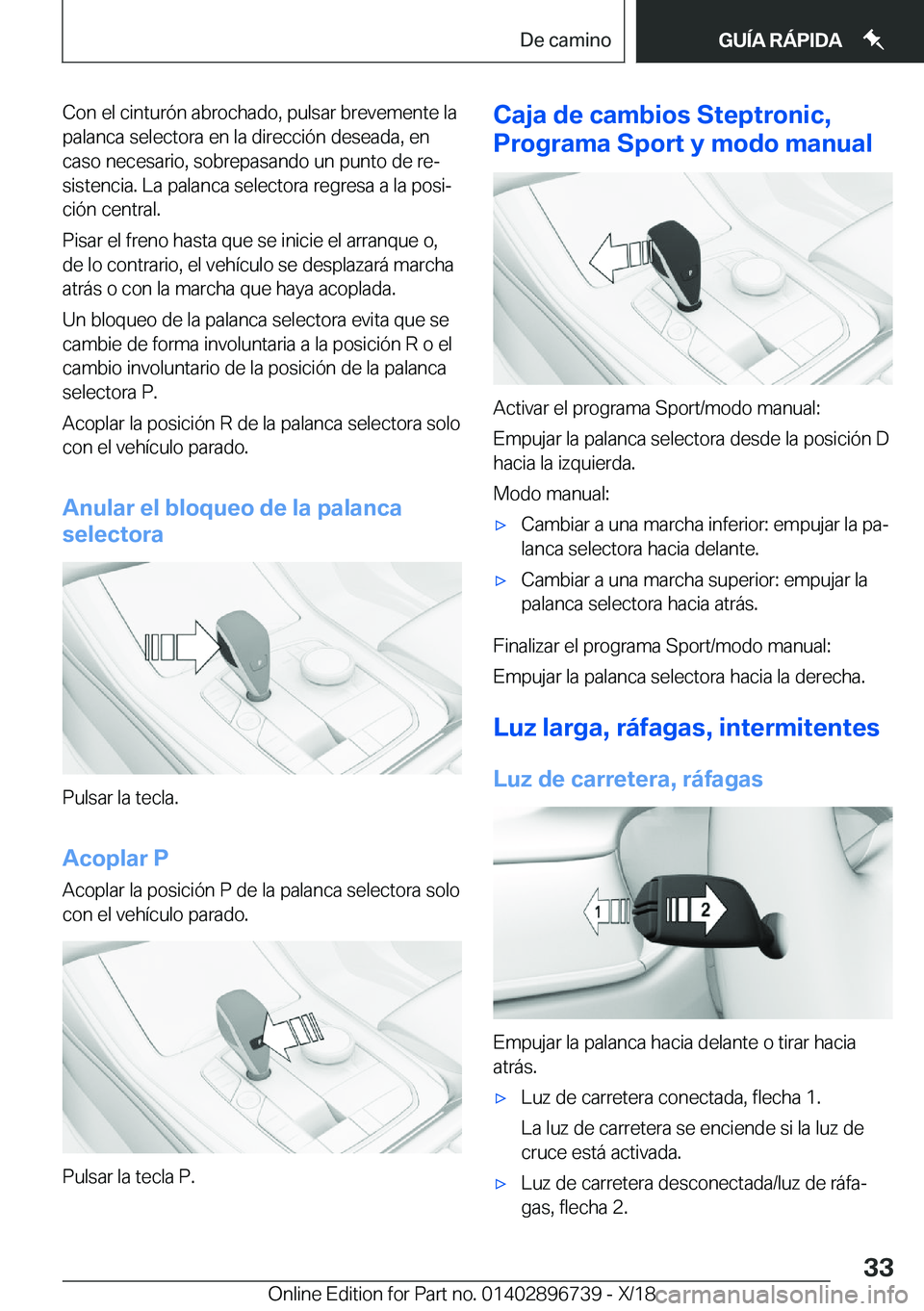 BMW X5 2019  Manuales de Empleo (in Spanish) �C�o�n��e�l��c�i�n�t�u�r�
